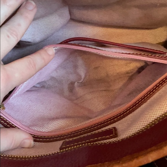 Dooney & Bourke Wine and Tan Tote - Picture 4 of 5
